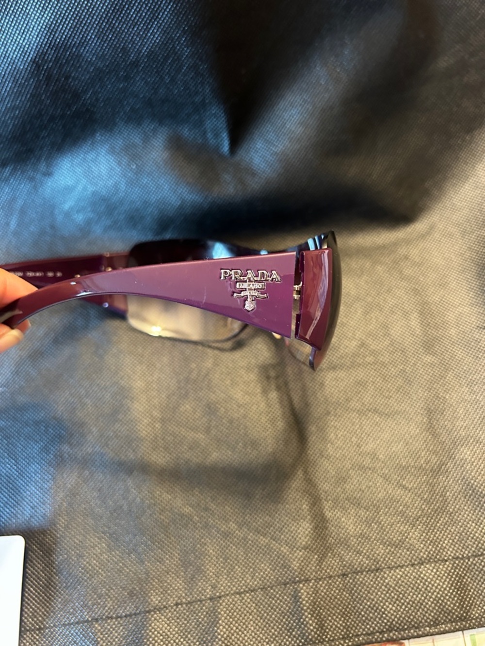 Prada Shield Sunglasses in Purple - Picture 4 of 9